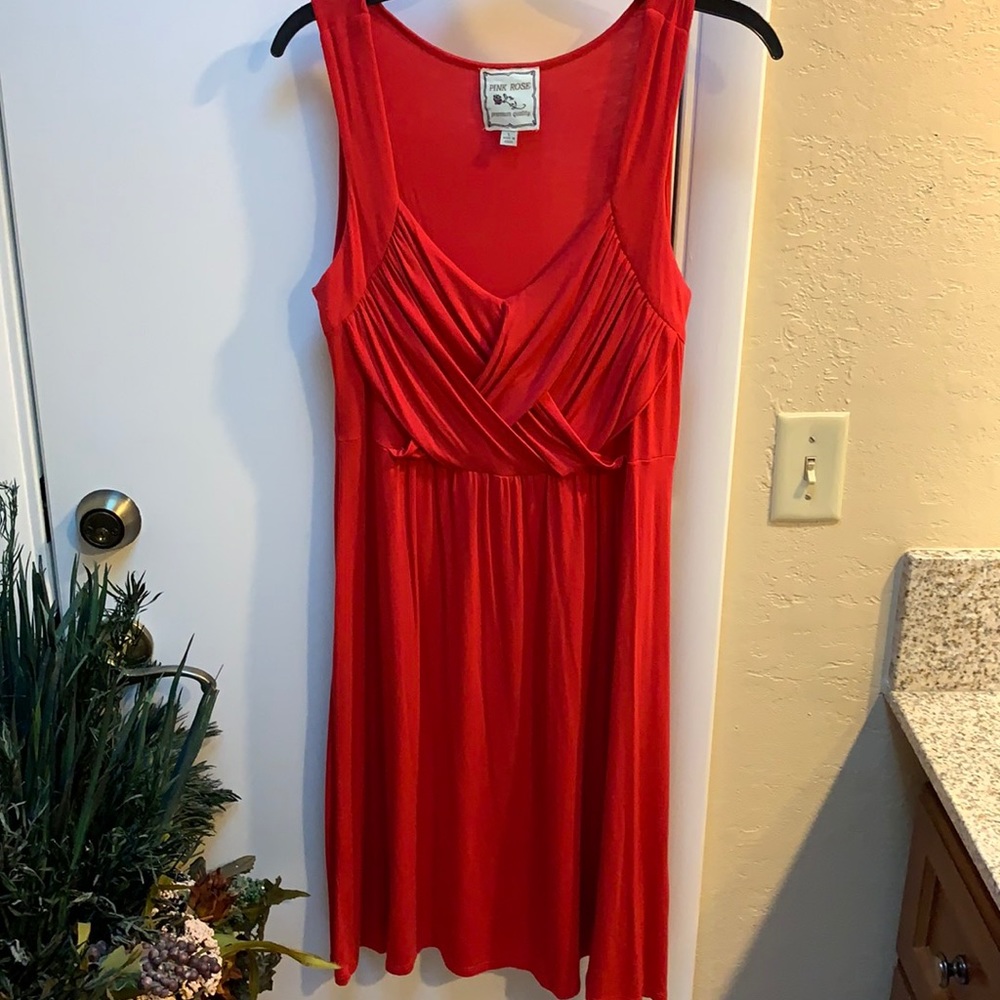 Empire waist red dress by Pink Rose size L